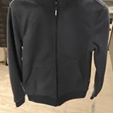 [S] DKNY NAVY SHERPA LINED SWEATER KNIT BOMBER, DX4FE871-NVY (SD1865)