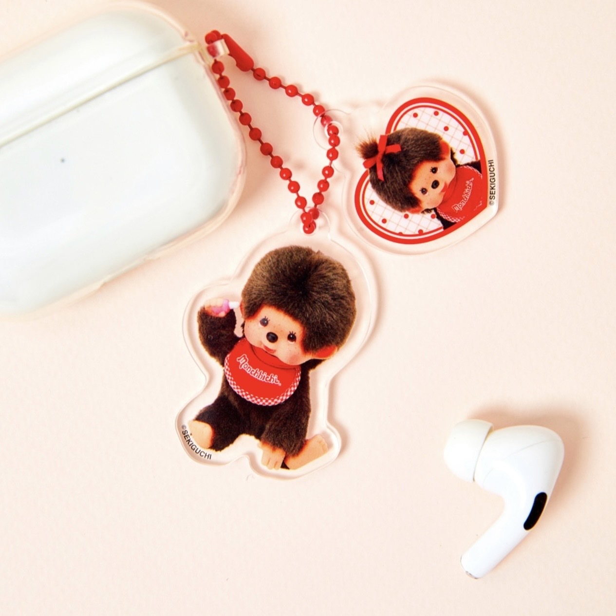 MONCHHICHI 蒙奇奇 壓克力吊飾 鑰匙圈 迷你 耳機吊飾