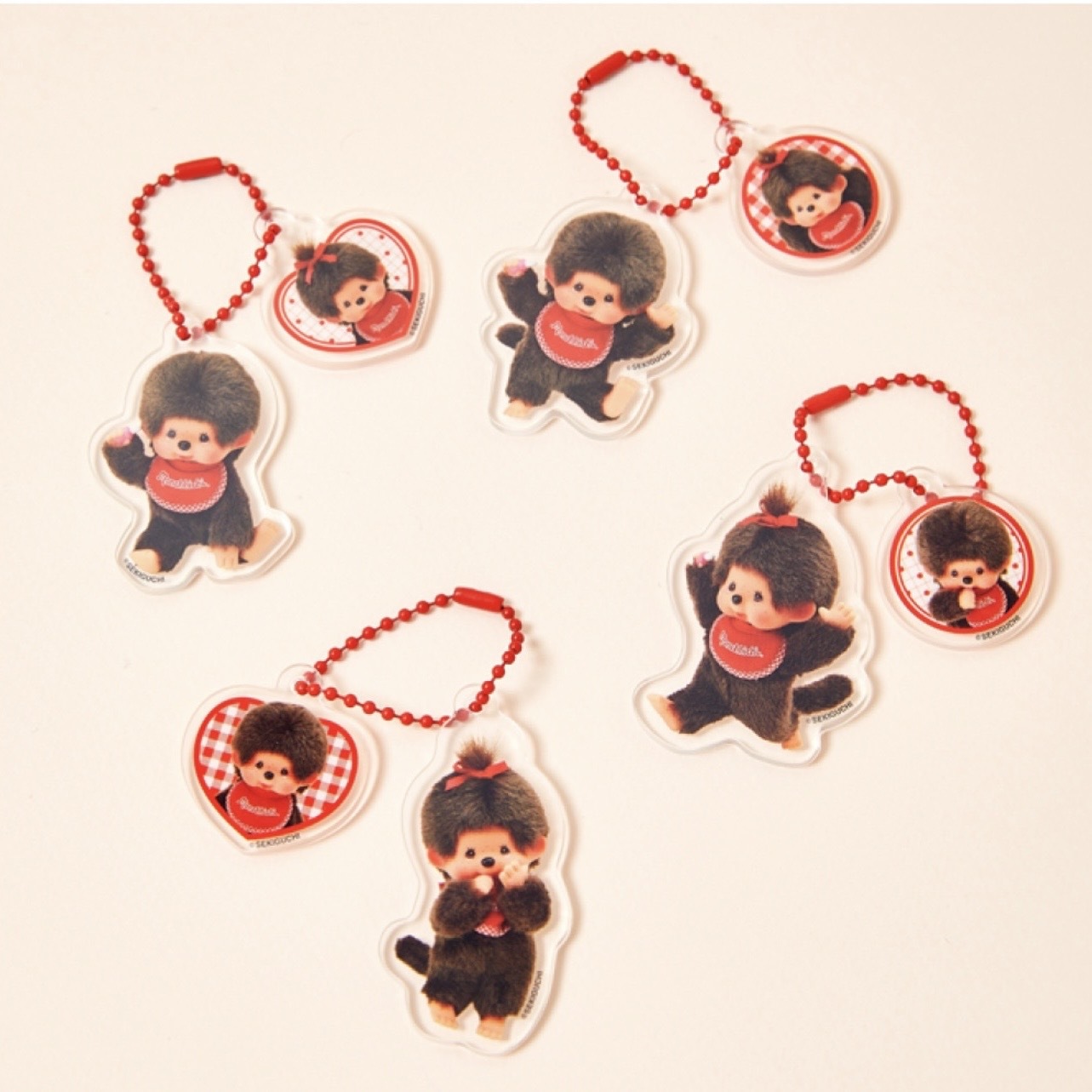 MONCHHICHI 蒙奇奇 壓克力吊飾 鑰匙圈 迷你 耳機吊飾