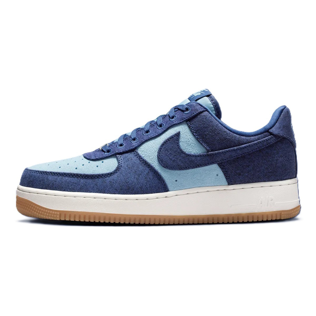 男鞋 NIKE AIR FORCE 1 '07 LV8 牛仔藍 牛仔布 帆布 緩震 透氣 經典 休閒鞋【IR0951-400】AF1