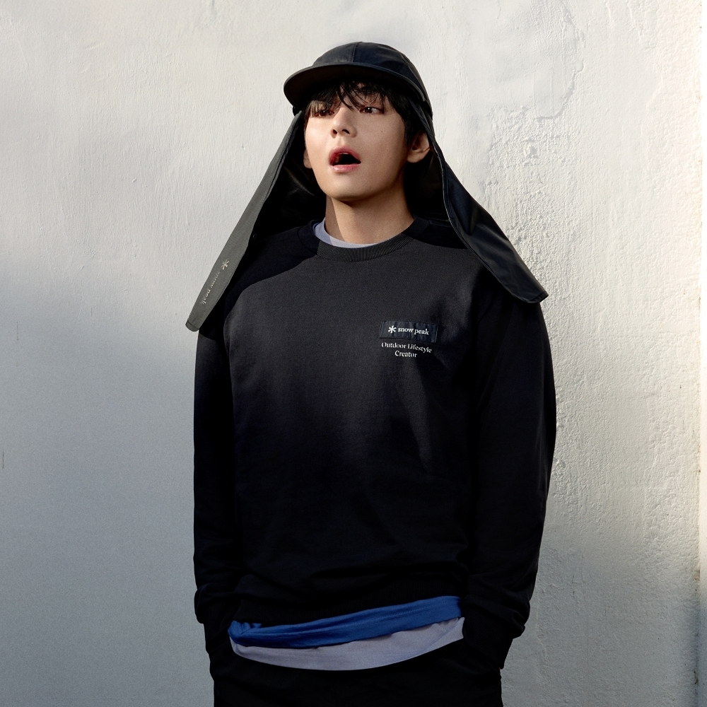 【BTS V同款❄️】Snow Peak 梭織 貼布 大學T 長袖 三色