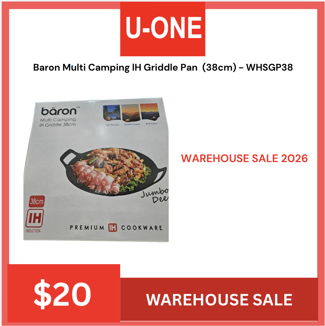 WAREHOUSE SALE Baron Multi Camping lH Griddle Pan  (38cm) - WHSGP38