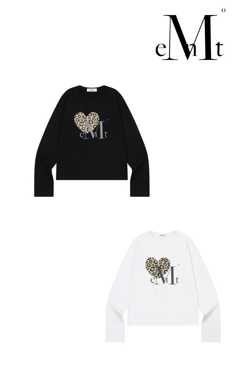 【 4/19收單 】MUCENT Sierra 狂野豹紋愛心長袖T恤 韓國