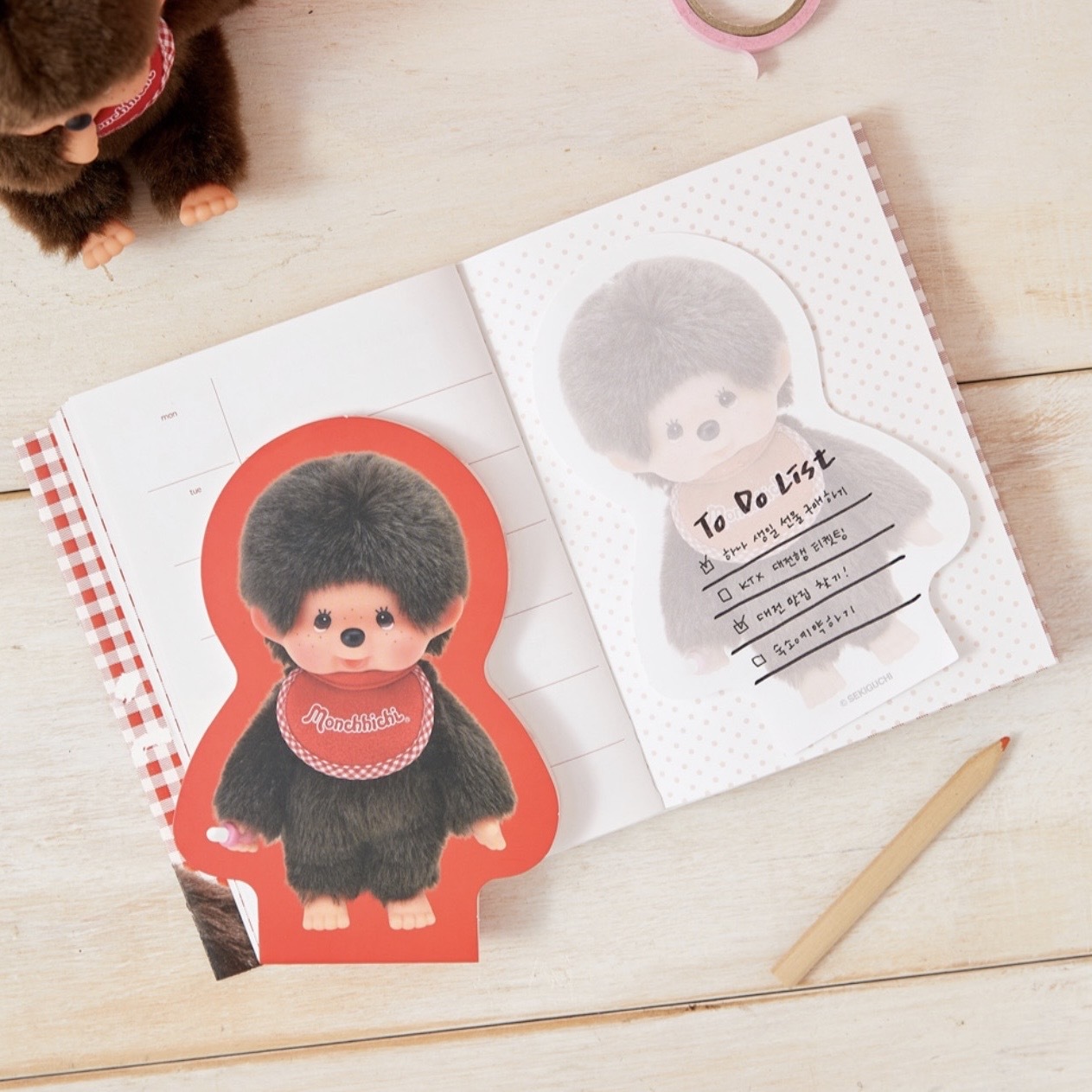 MONCHHICHI 蒙奇奇 造型便條紙 LIST 筆記 紀錄