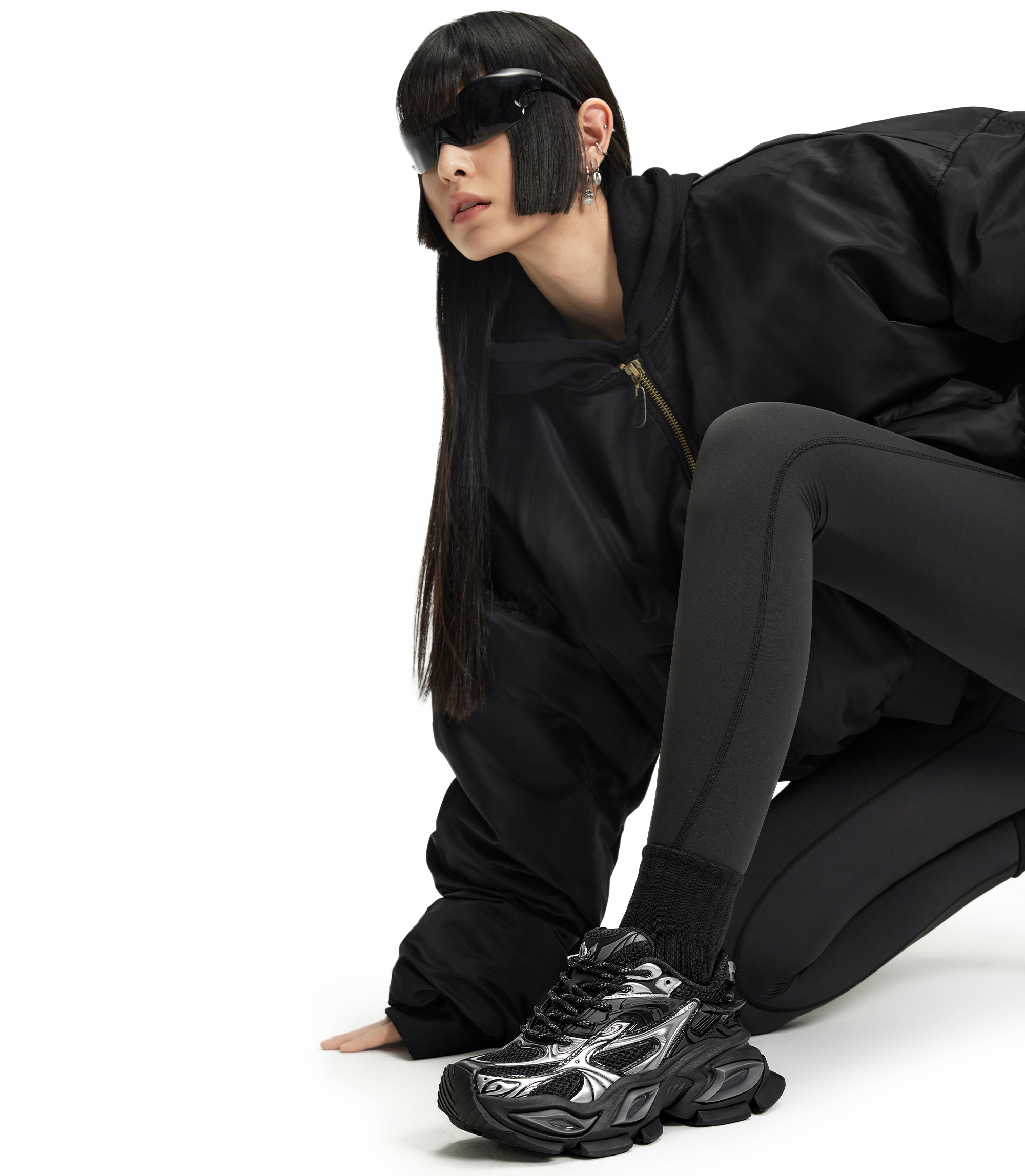 OGR 男女款異瞳重裝機甲系列老爹鞋｜(銀黑)