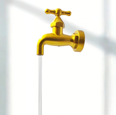 【台灣現貨速發】金色水龍頭 懸浮水龍頭 水龍頭｜配件 創意DIY 裝飾品