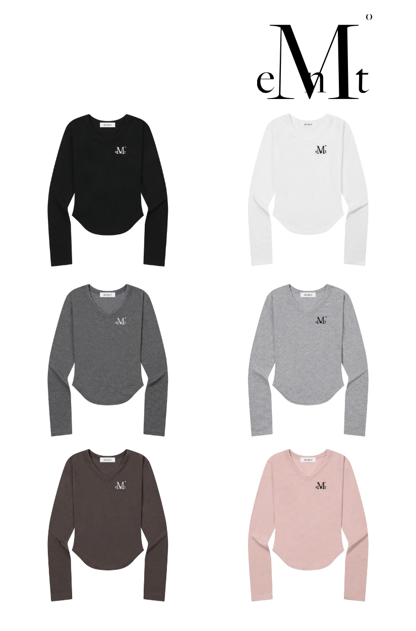 【 4/19收單 】MUCENT ROINA 微刷毛顯瘦V領長袖T恤 韓國