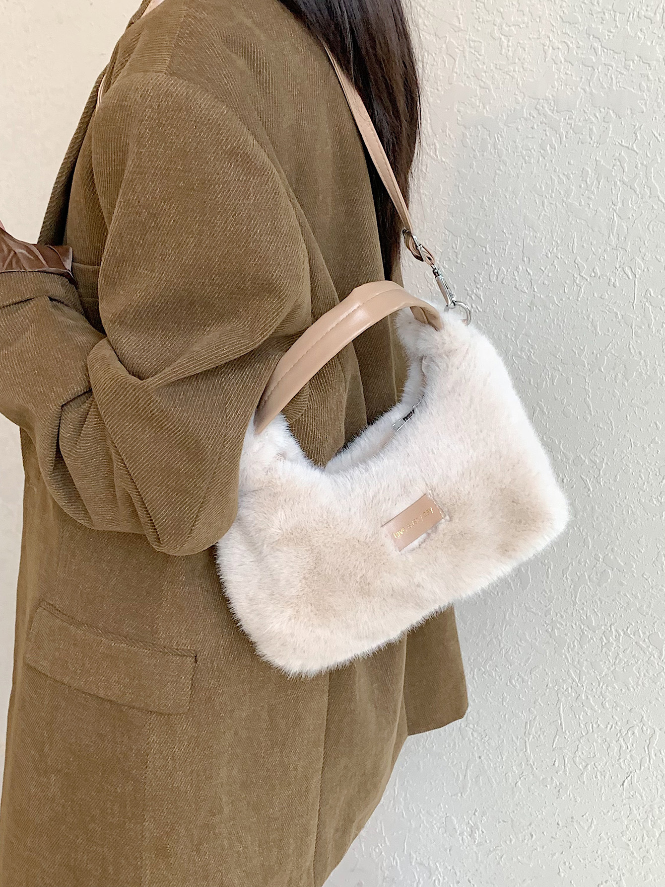 Cute Fluffy Handheld Shoulder Crossbody Bag