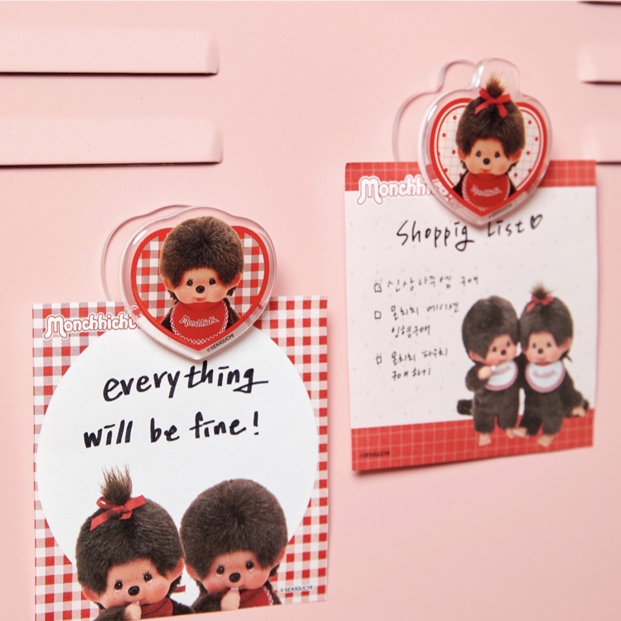 MONCHHICHI 蒙奇奇 磁吸夾子 冰箱貼 裝飾 兩款