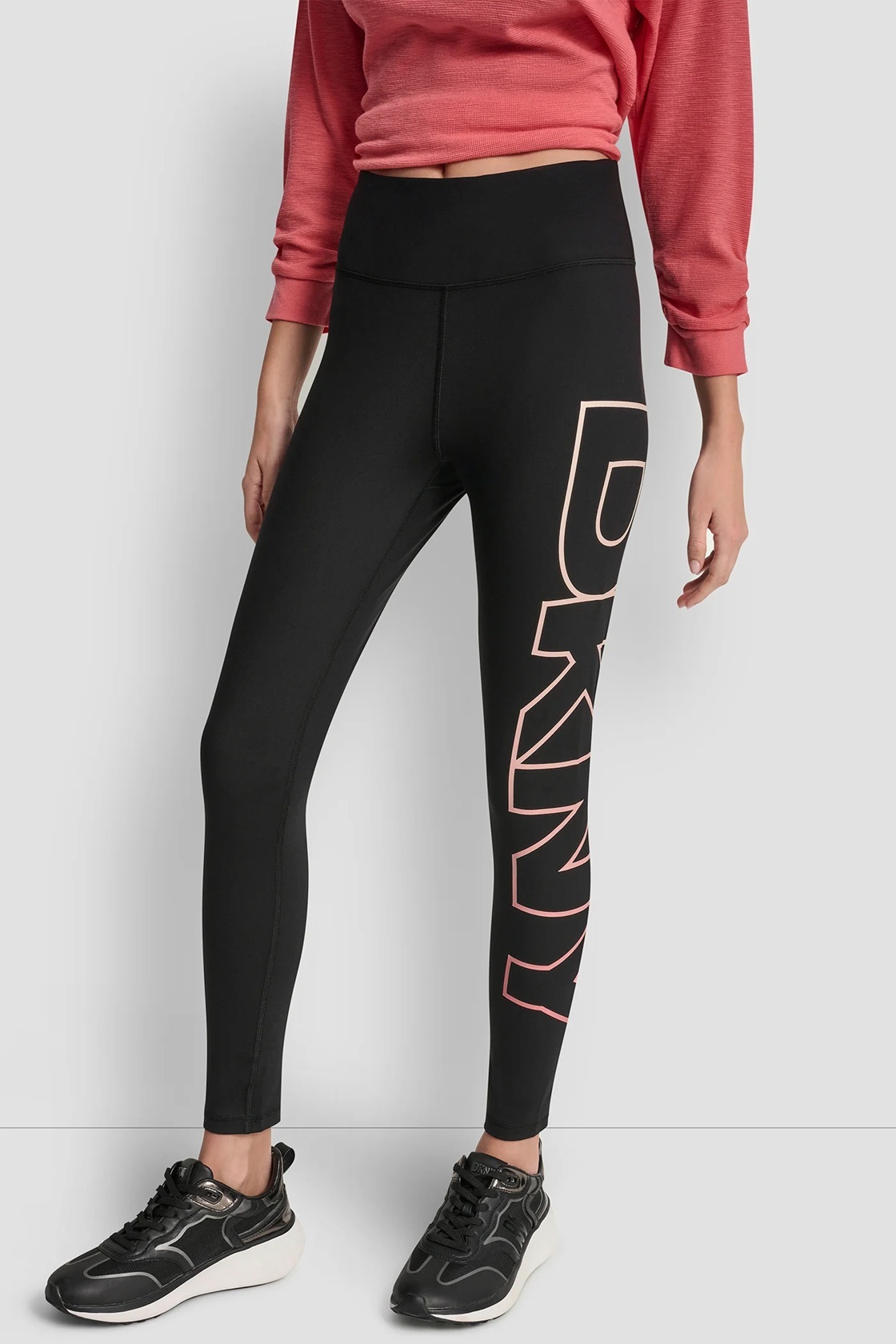 [S] DKNY SUNKISSED COMBO HIGH-RISE OMBRÉ LOGO 7/8-LENGTH LEGGING, DP6P3605-BI6 (SD1868)