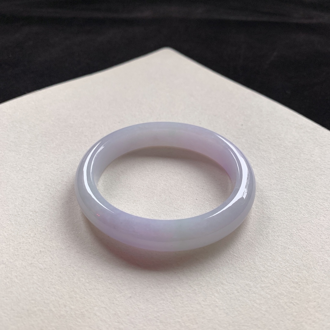 324142 50mm冰淡紫翡翠貴妃手鐲 (48-50)