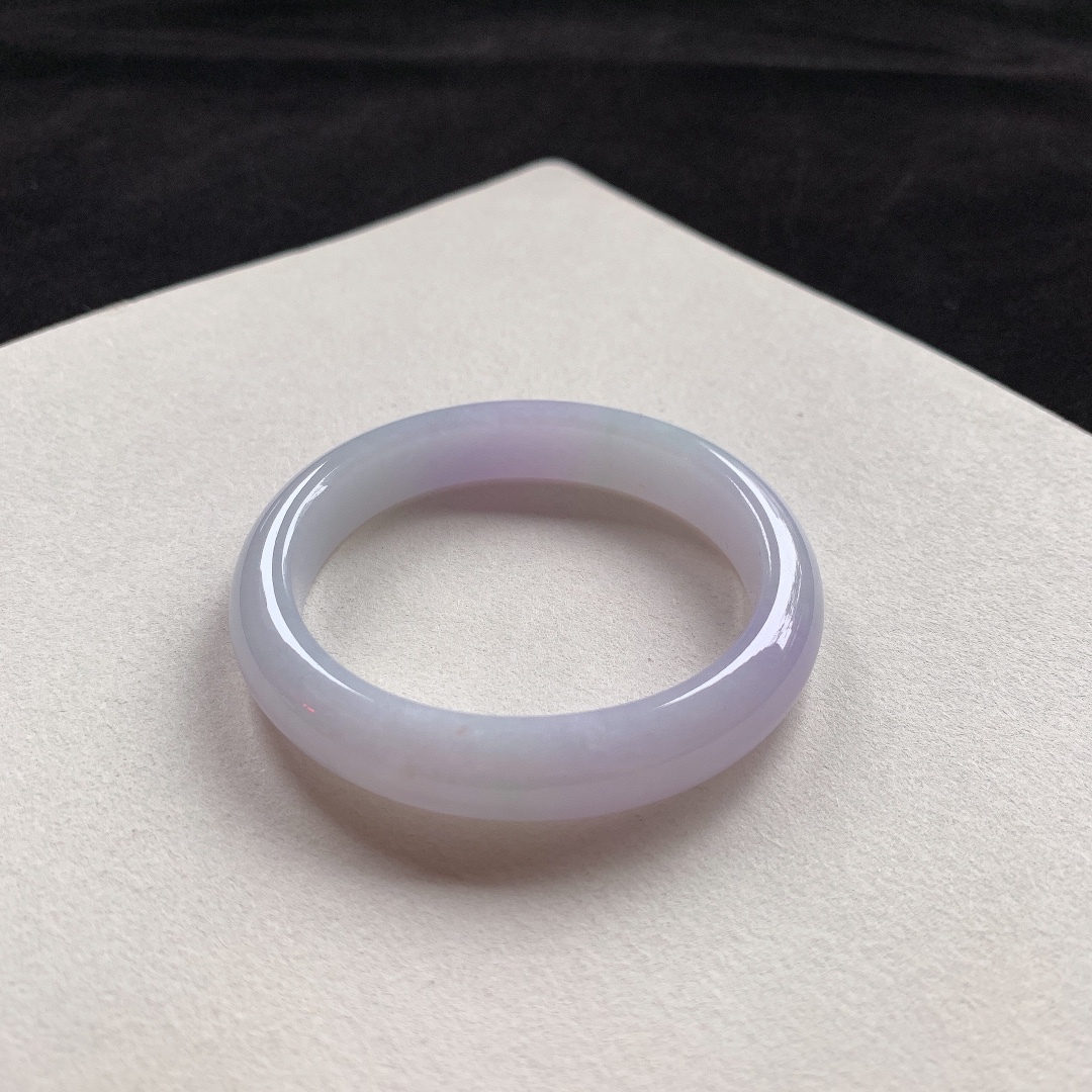 冰淡紫翡翠貴妃手鐲,天然翡翠A玉, 緬甸玉, Jade, Jadeite