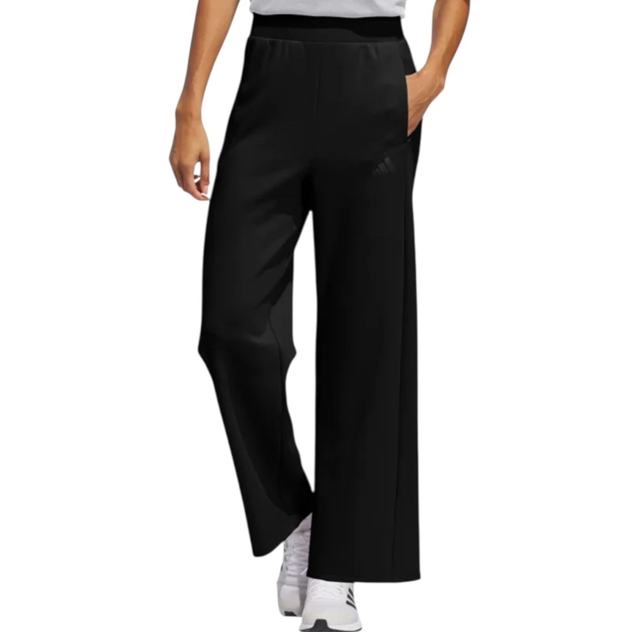 [S] ADIDAS BLACK WOMEN ACTIVE WIDE LEG PANTS, JY9046-BLACK (SAD314)