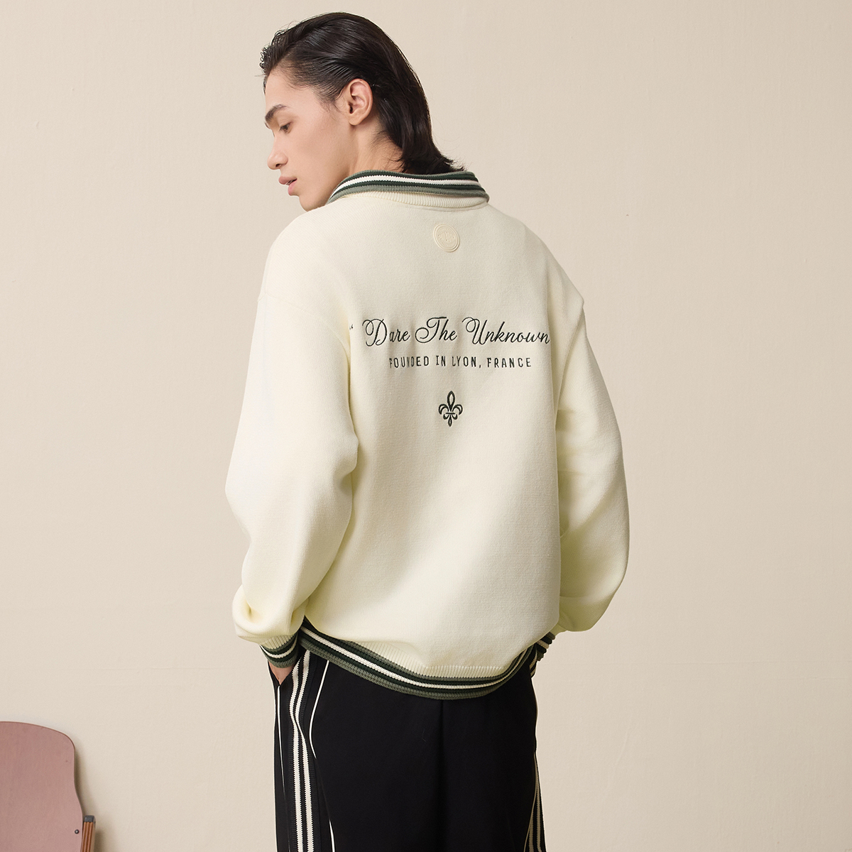 男裝 PALLADIUM TENNIS CLUB LOGO 半拉鏈POLO衛衣