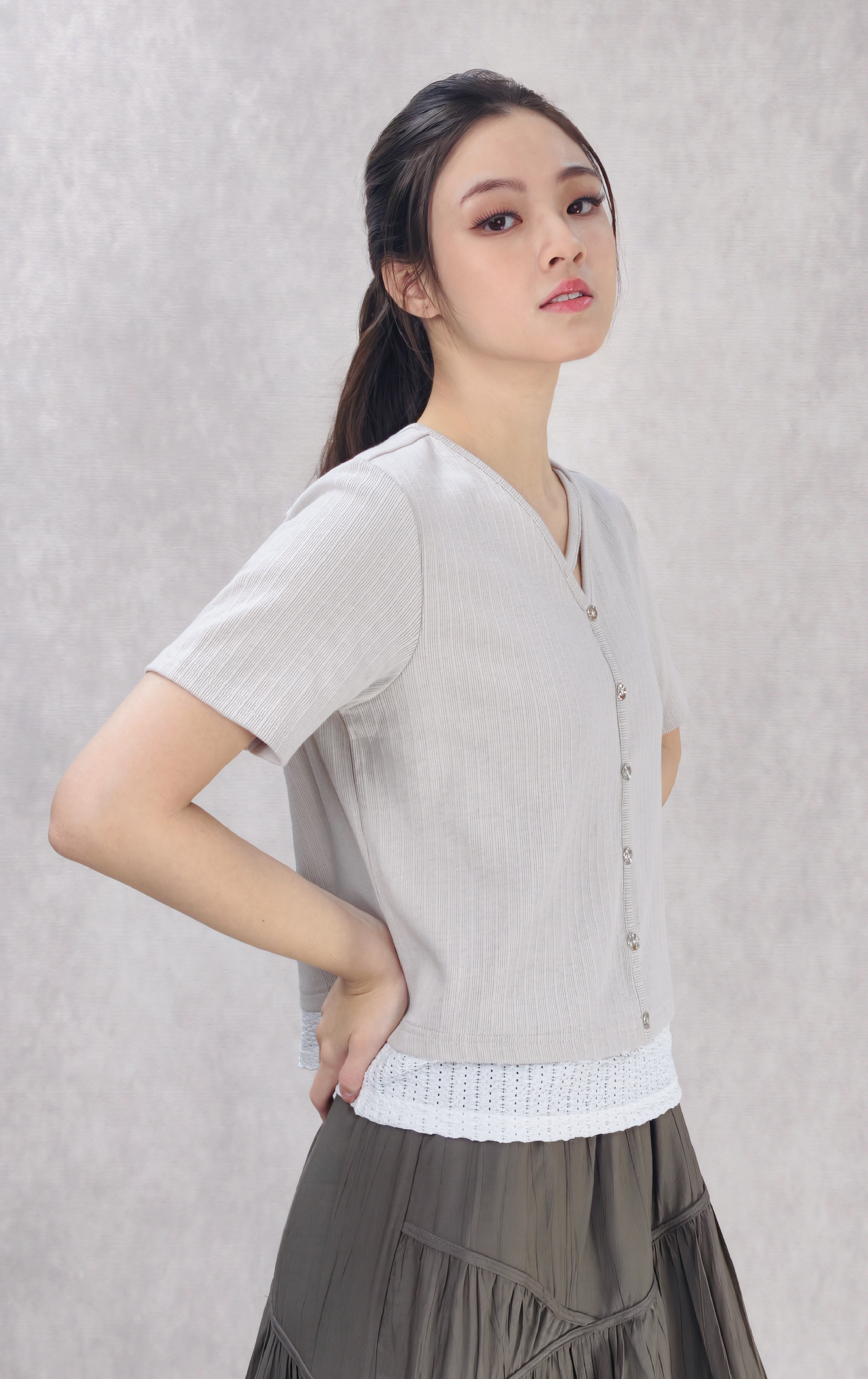 不規則吊帶上衣 ST0412