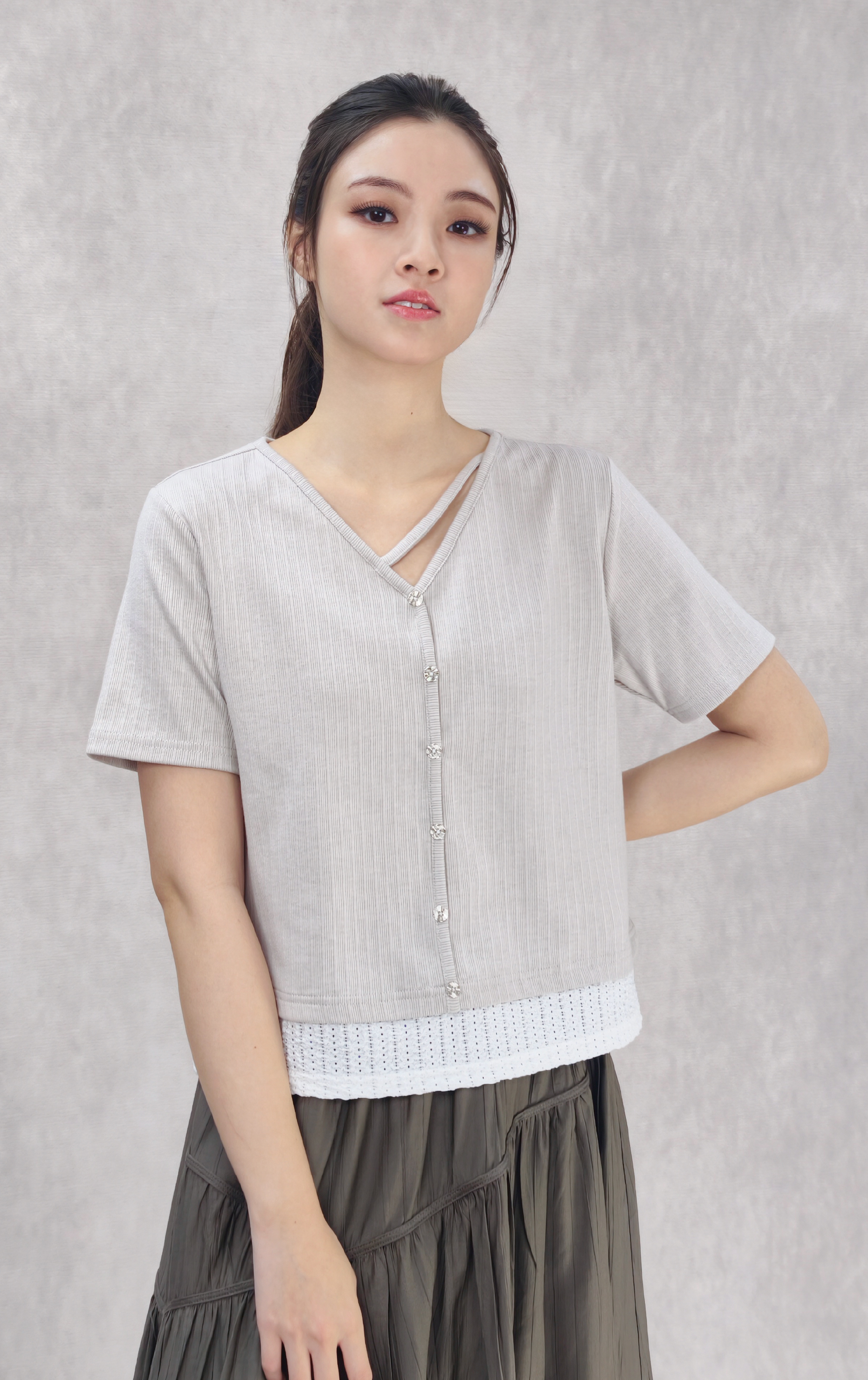 不規則吊帶上衣 ST0412