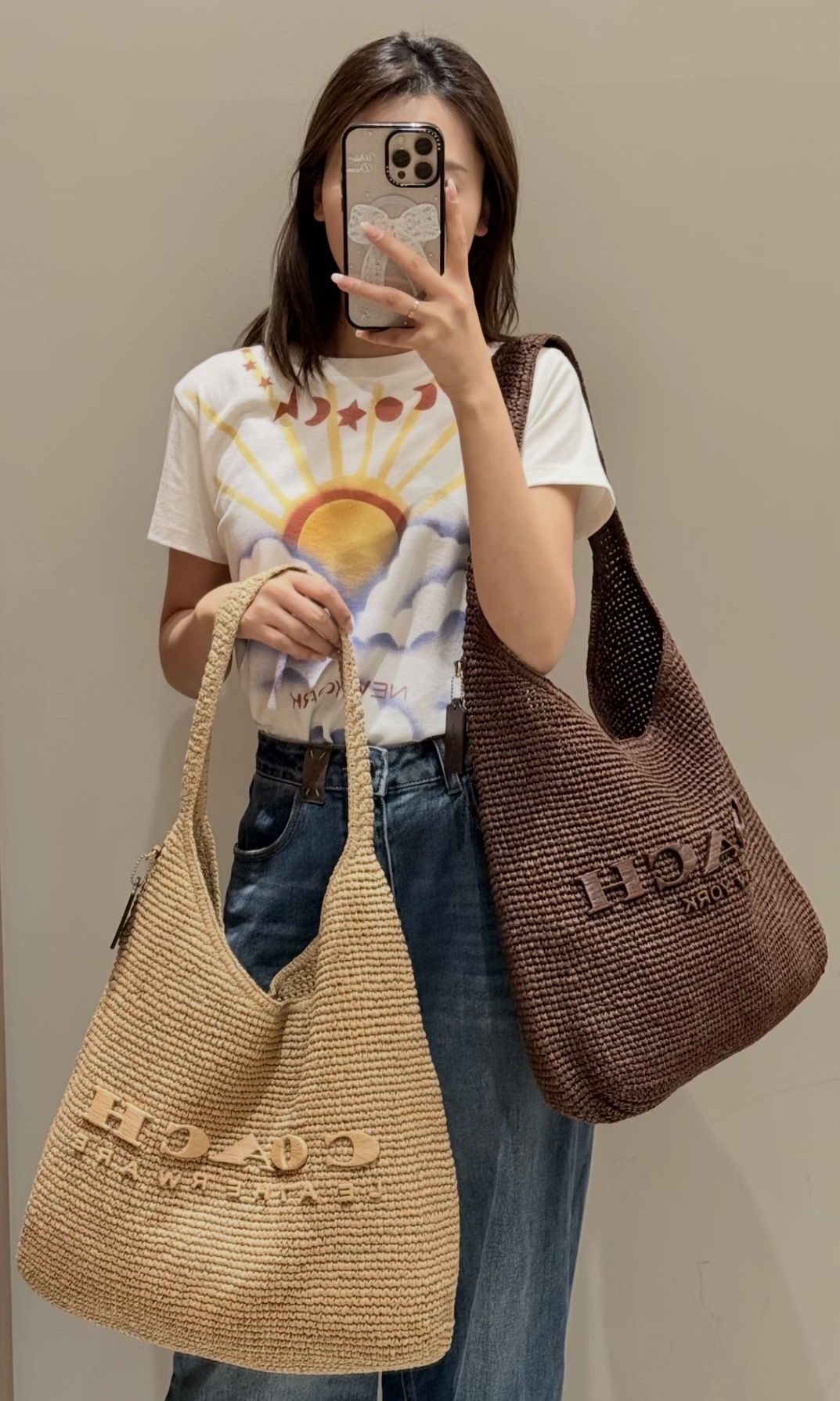 【2色入】Coach Brooklyn 39草編包