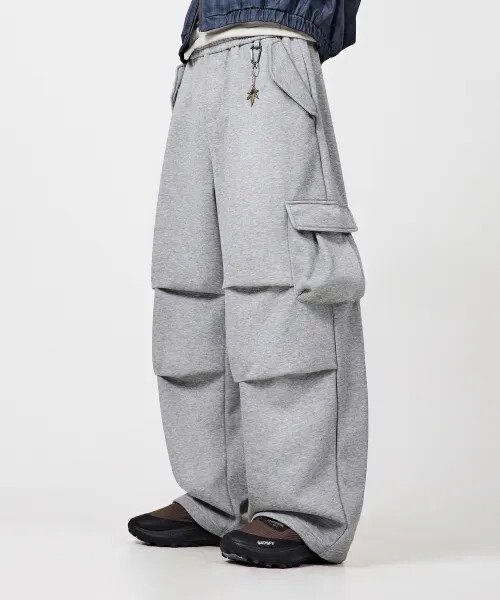 【OWN】Dimitri Black 寬褲 長褲 弧形 工裝褲 降落傘褲 棉褲 運動褲 不分男女 炭灰 淺灰 黑色