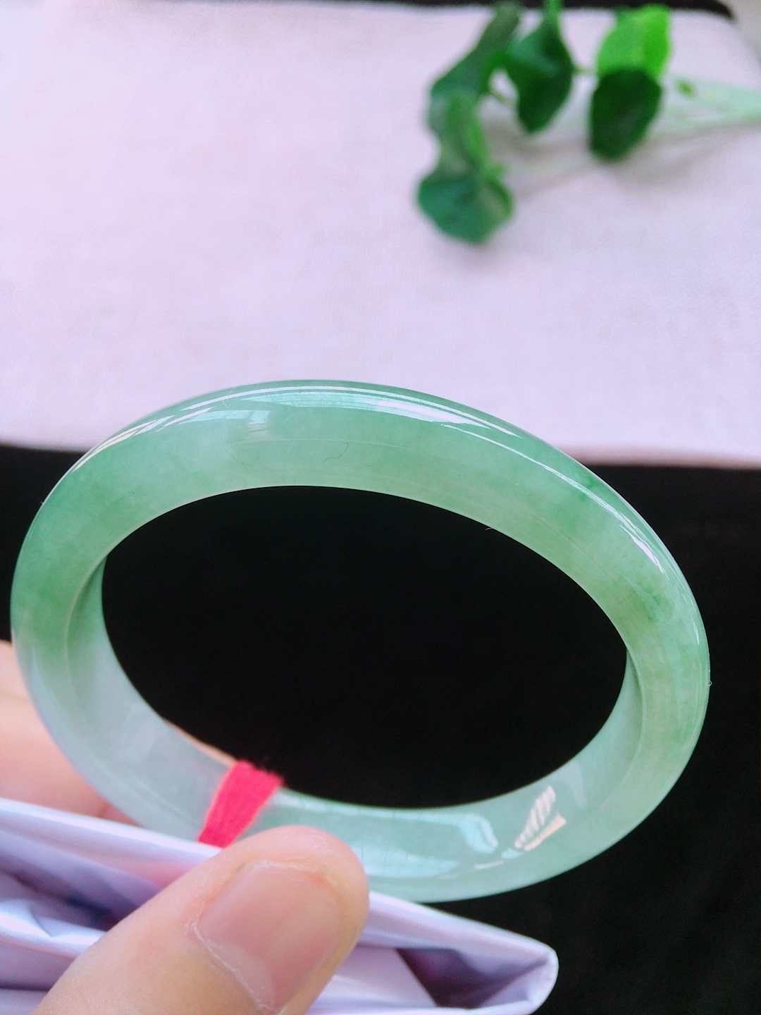 冰飄花翡翠貴妃手鐲,天然翡翠A玉, 緬甸玉, Jade, Jadeite