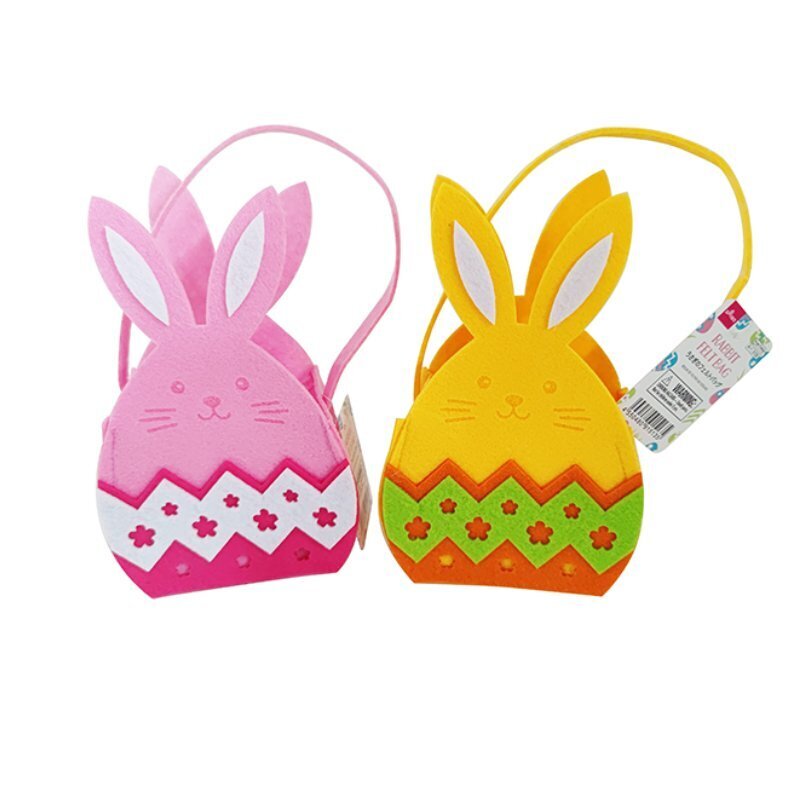 復活節提袋/兔子毛氈 11×6.5×20cm