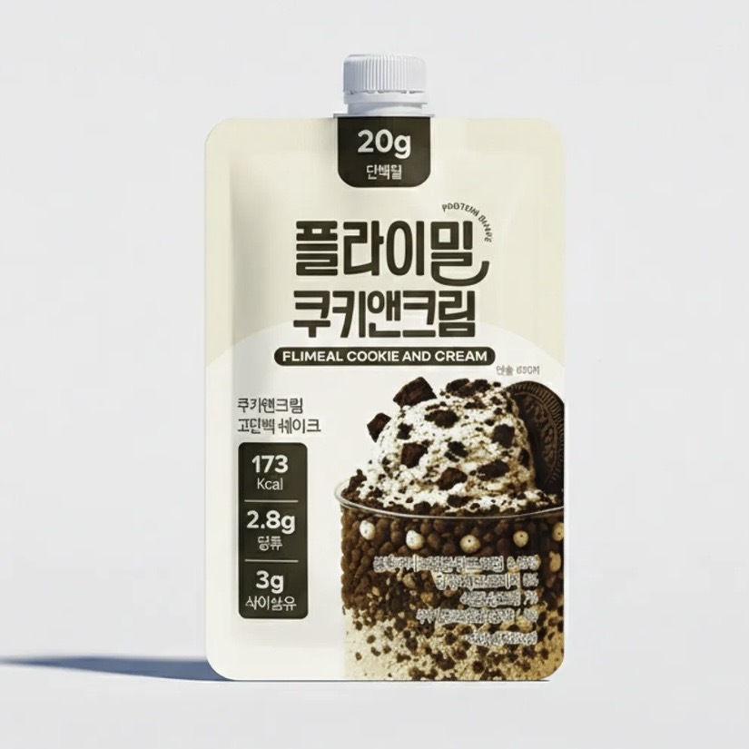 韓國 FULLight 健康代餐蛋白奶昔散裝45g(黑芝麻味/曲奇味)