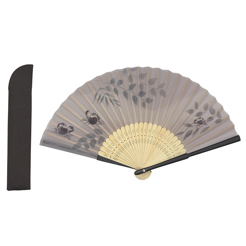 扇子/附收納袋 螃蟹 雙色 21cm