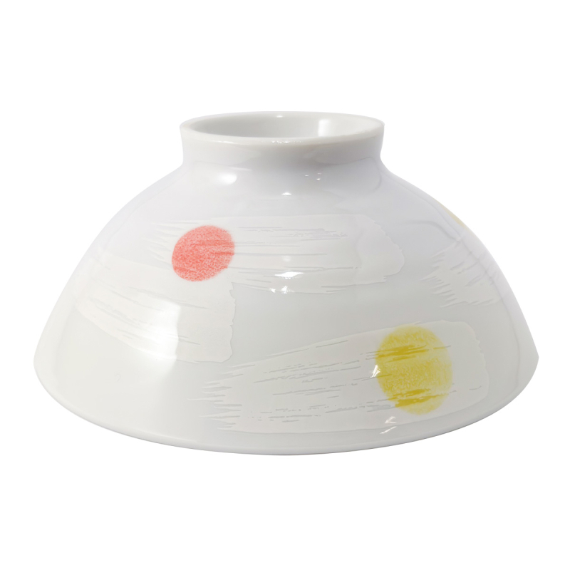 餐碗/圓點 粉 約12.9cm