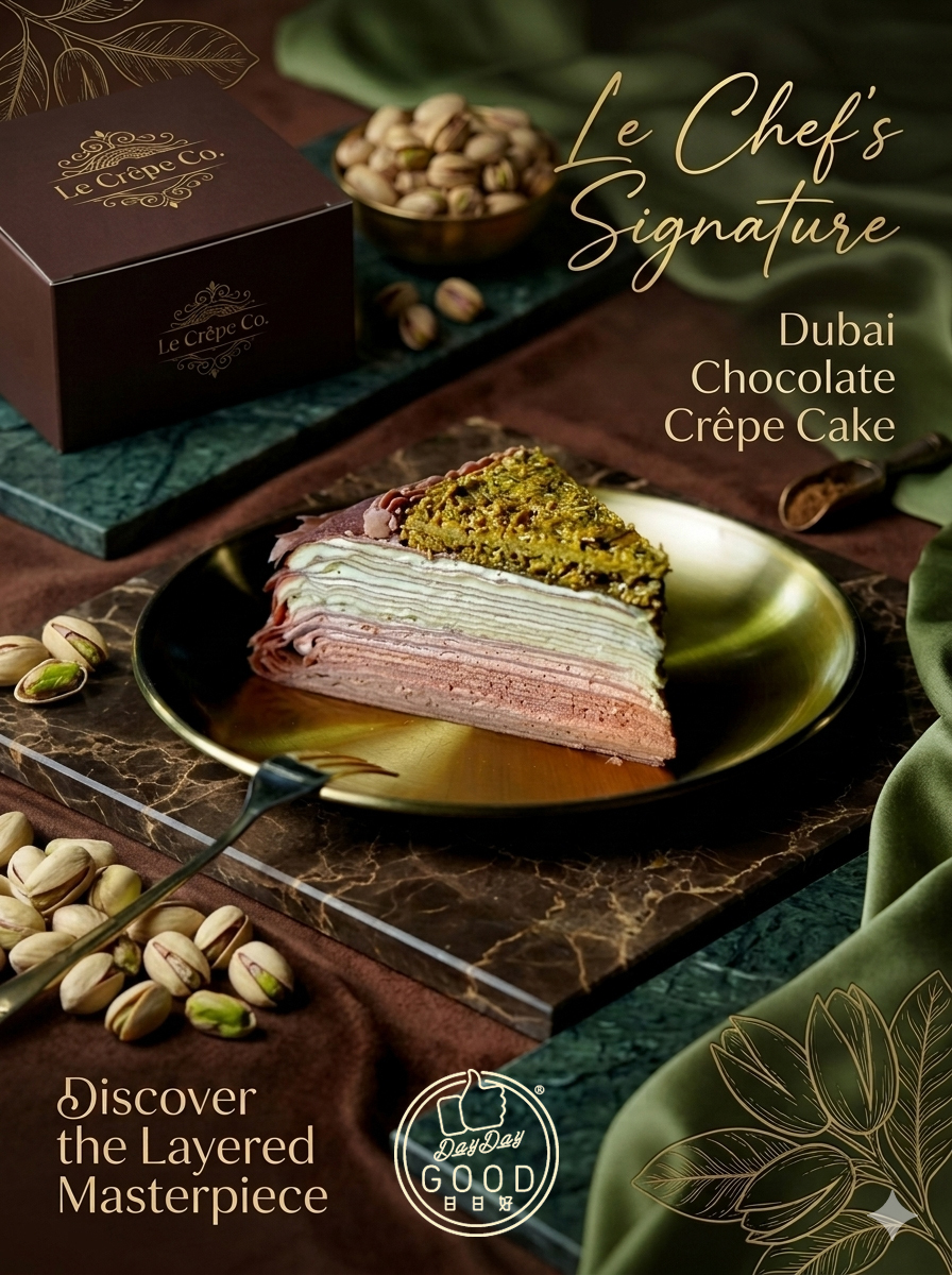 朱Sir實體課 - 杜拜開心果朱古力千層蛋糕