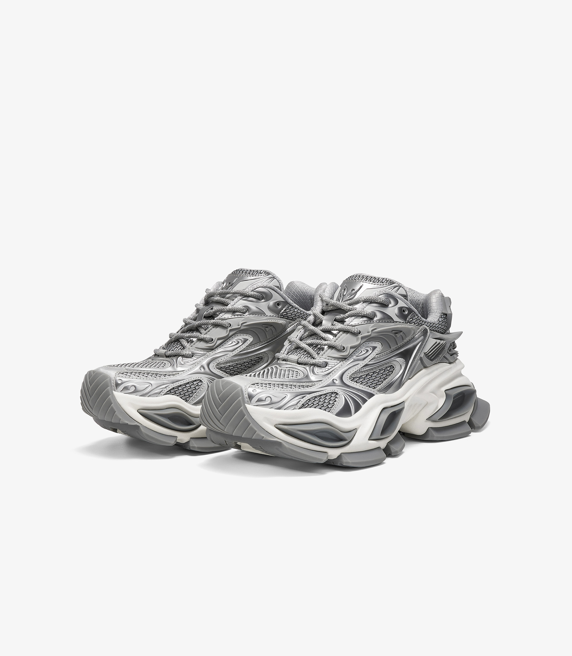 OGR 女款異瞳重裝機甲系列老爹鞋｜(銀灰)