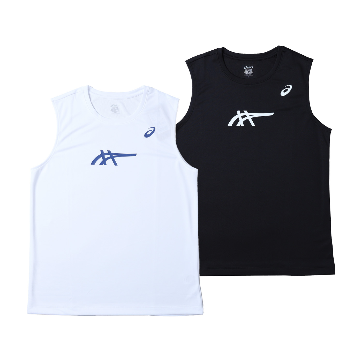 男款 ASICS TEE 黑色 白色 吸濕 健身 運動 慢跑 訓練 亞洲版 快乾 虎爪 背心【2031F738】