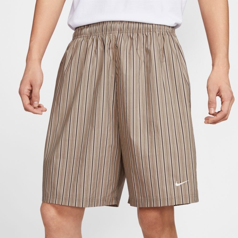 NIKE 短褲 AS M NSW AOP WVN SHORT GCEL 卡其條紋 休閒短褲 男 IF0378-247
