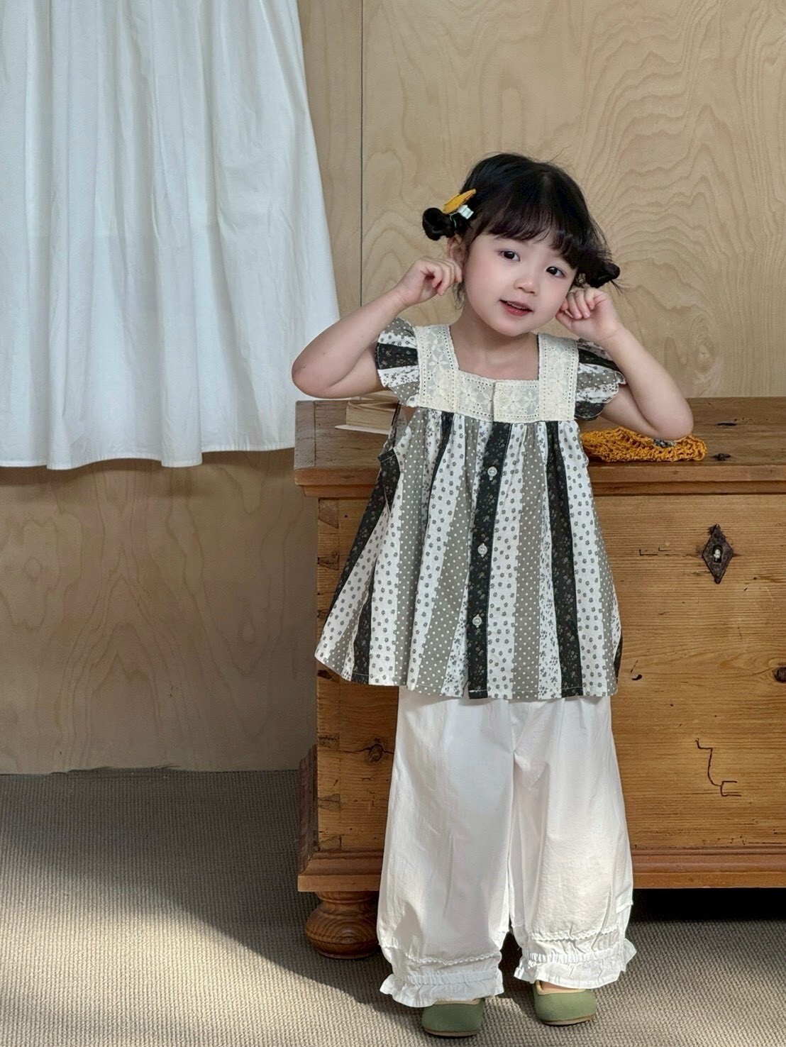 溫柔寬鬆木耳腳褲