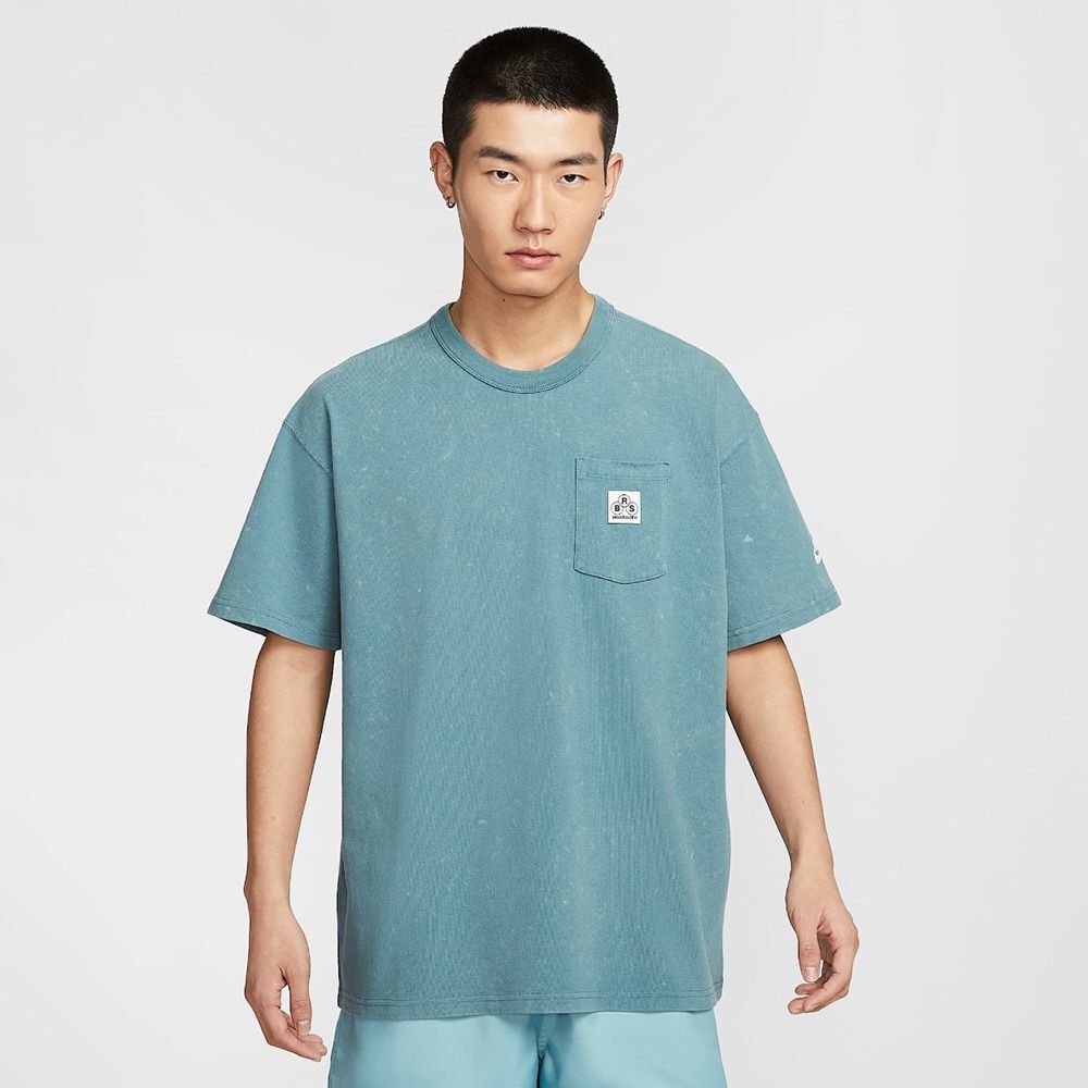 NIKE 短T AS M NSW SS PCK TEE GCEL 藍綠色 重磅 寬鬆 短袖 男 IF0621-094