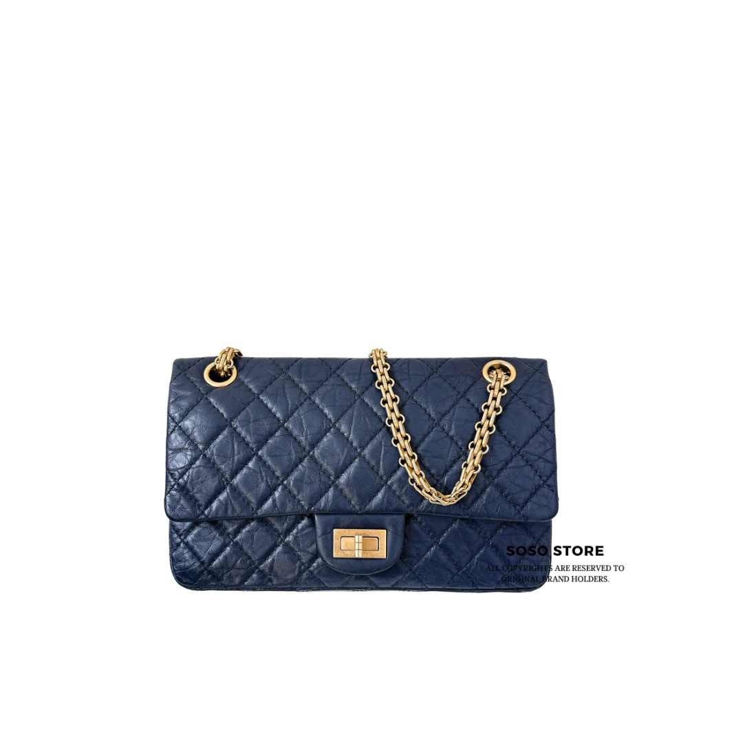 Chanel 2.55 Reissue Flap Bag - Dark Blue / GHW