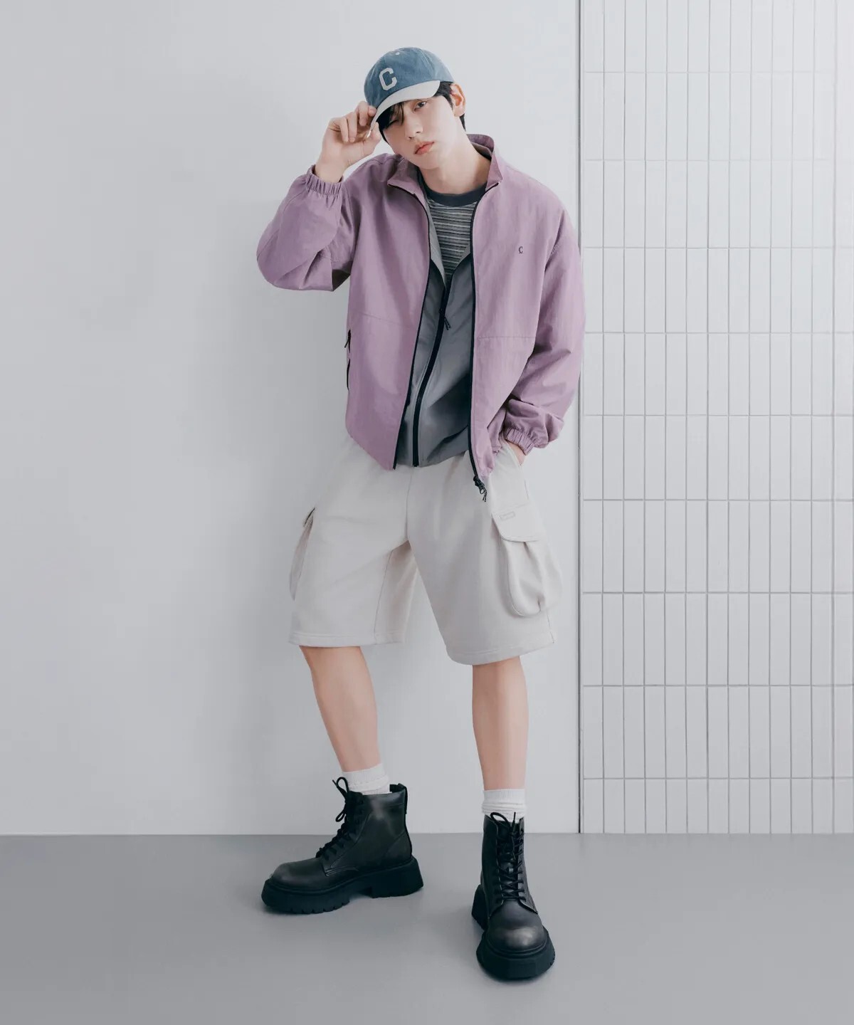 【OWN】Covernat 工裝 休閒 彈性 短褲 運動褲 抽繩 鬆緊 春夏 不分男女 米白色 黑色 灰色