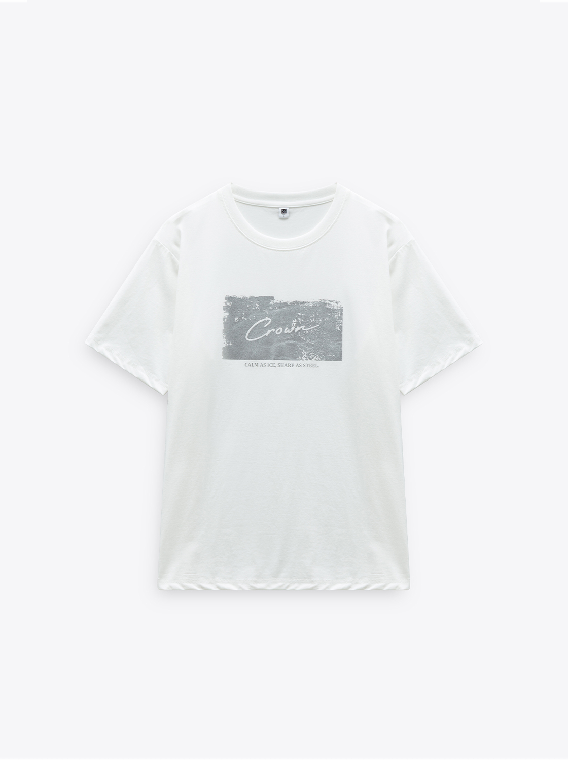 質感銀色印花TEE