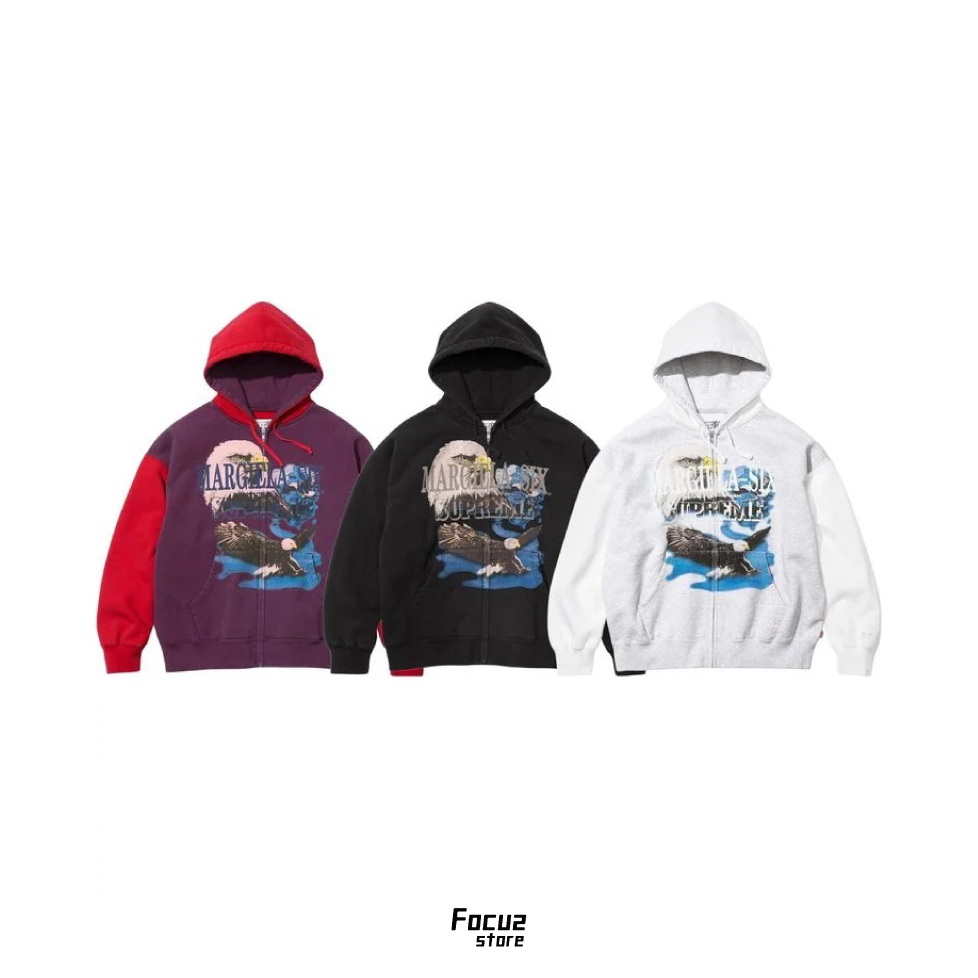 【Focus Store】現貨秒發 Supreme SS26 Week4 x MM6 Maison Margiela Eagle Zip Up Hooded Sweatshirt 老鷹刺繡 拉鍊連帽外套