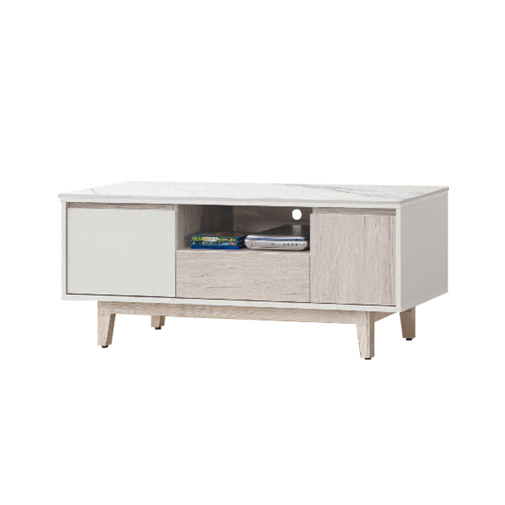 柏蒂家居-巴克利4.1尺二門單抽岩板電視櫃/長櫃/視聽櫃