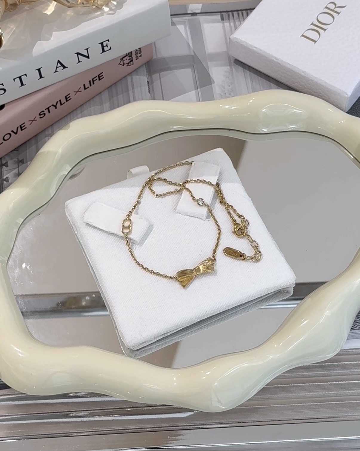 DIOR｜BOW 蝴蝶結項鍊 金色