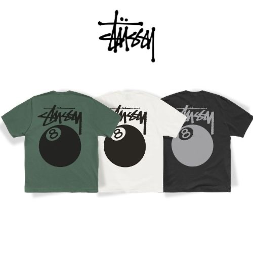 STUSSY 8 BALL TEE PIGMENT DYED