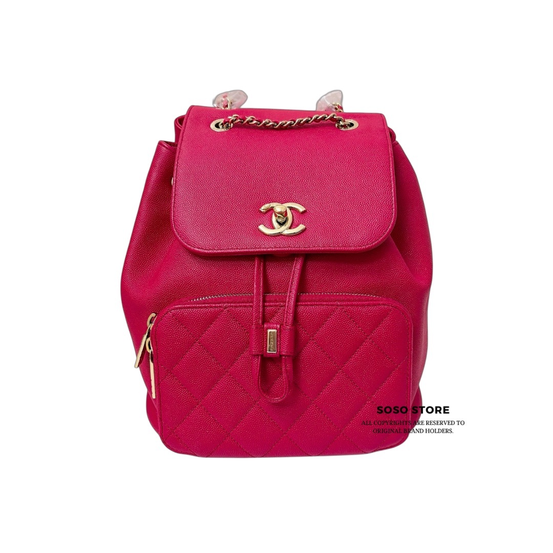 Chanel Business Affinity Backpack - Vibrant Pink / GHW