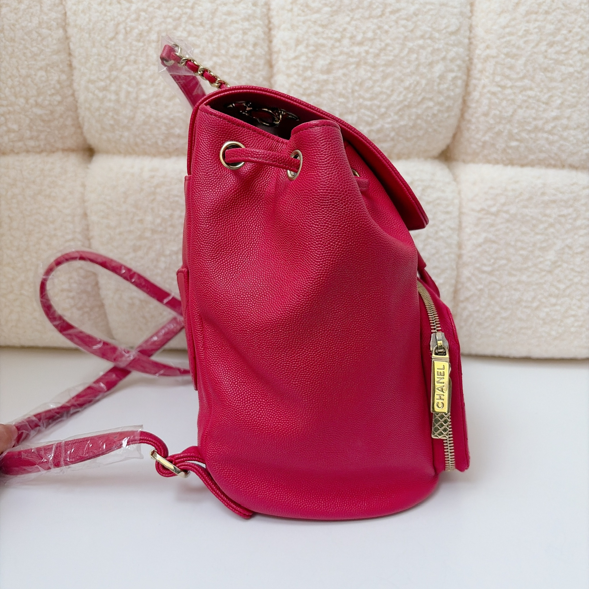 Chanel Business Affinity Backpack - Vibrant Pink / GHW