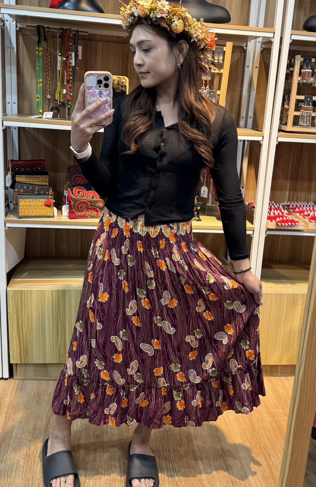 NO.6復古圖騰半身裙