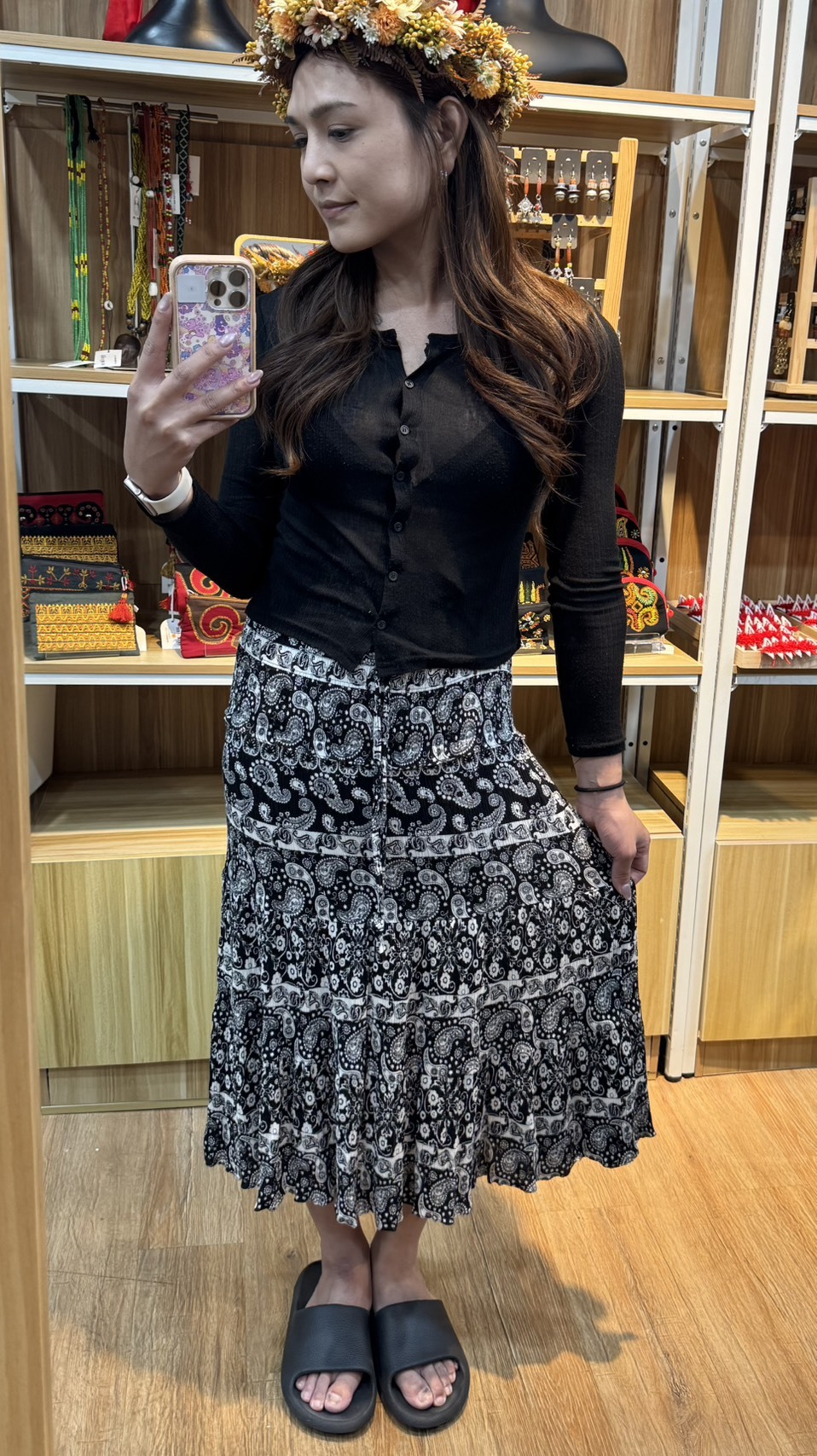 NO.7復古圖騰半身裙