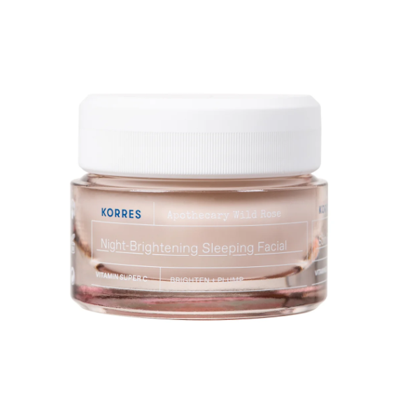 RW01 KORRES 野玫瑰維他命C美白晚霜40ml  KORRES Wild Rose Night-Brightening Sleeping Facial 40ml **到期日:約2027/08