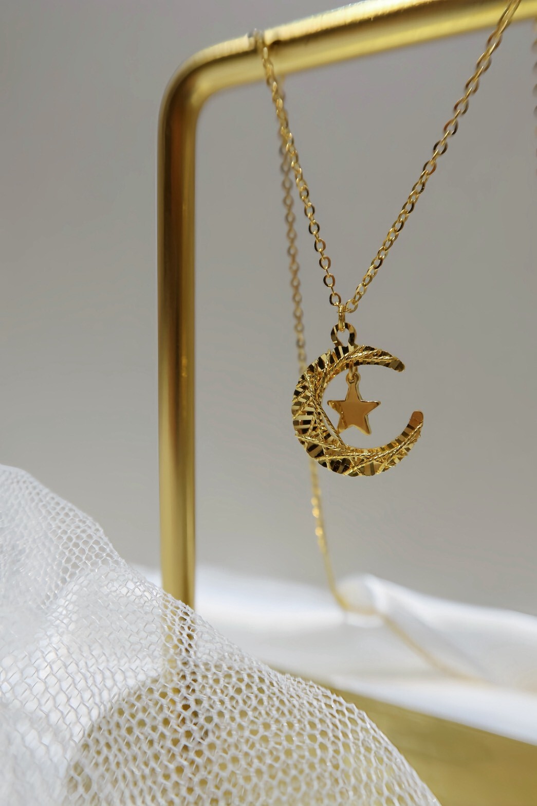 星月守護金飾項鍊