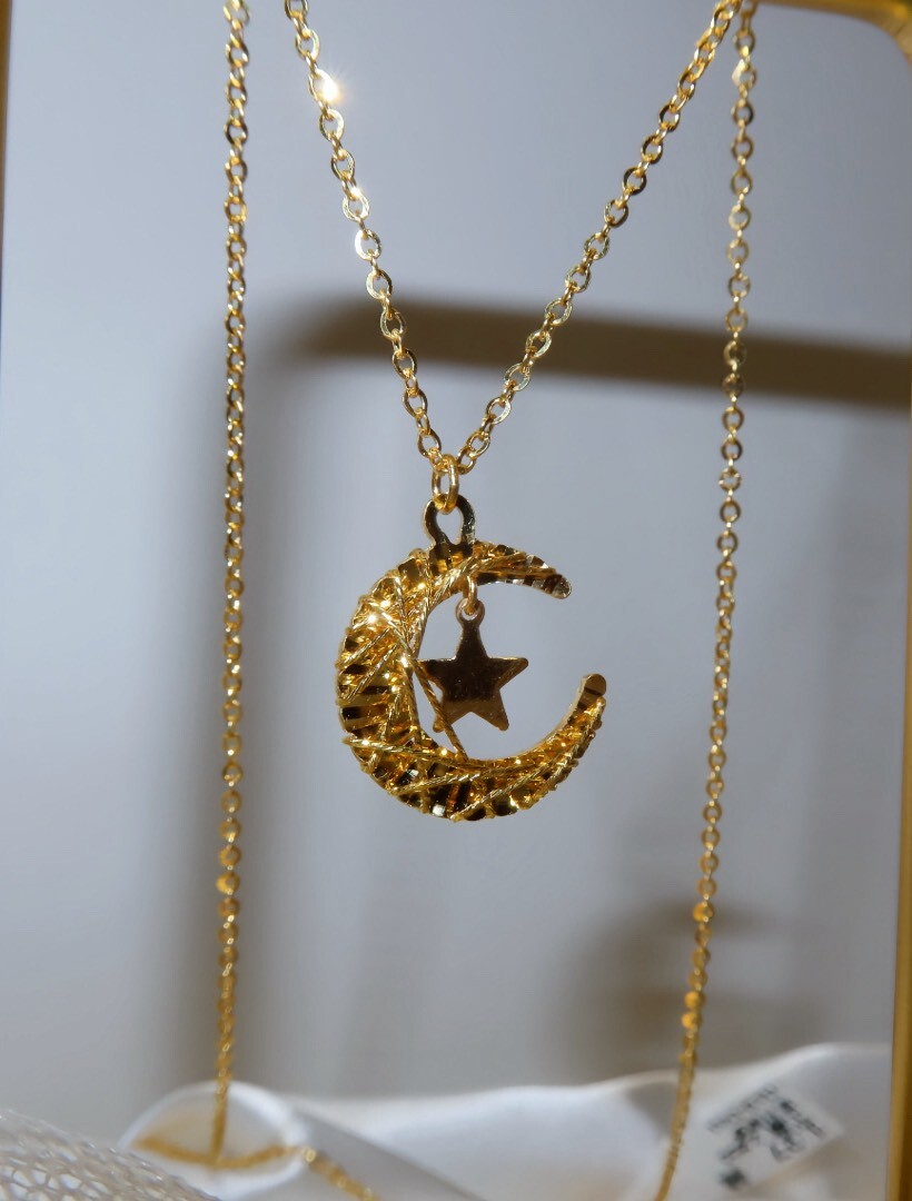 星月守護金飾項鍊