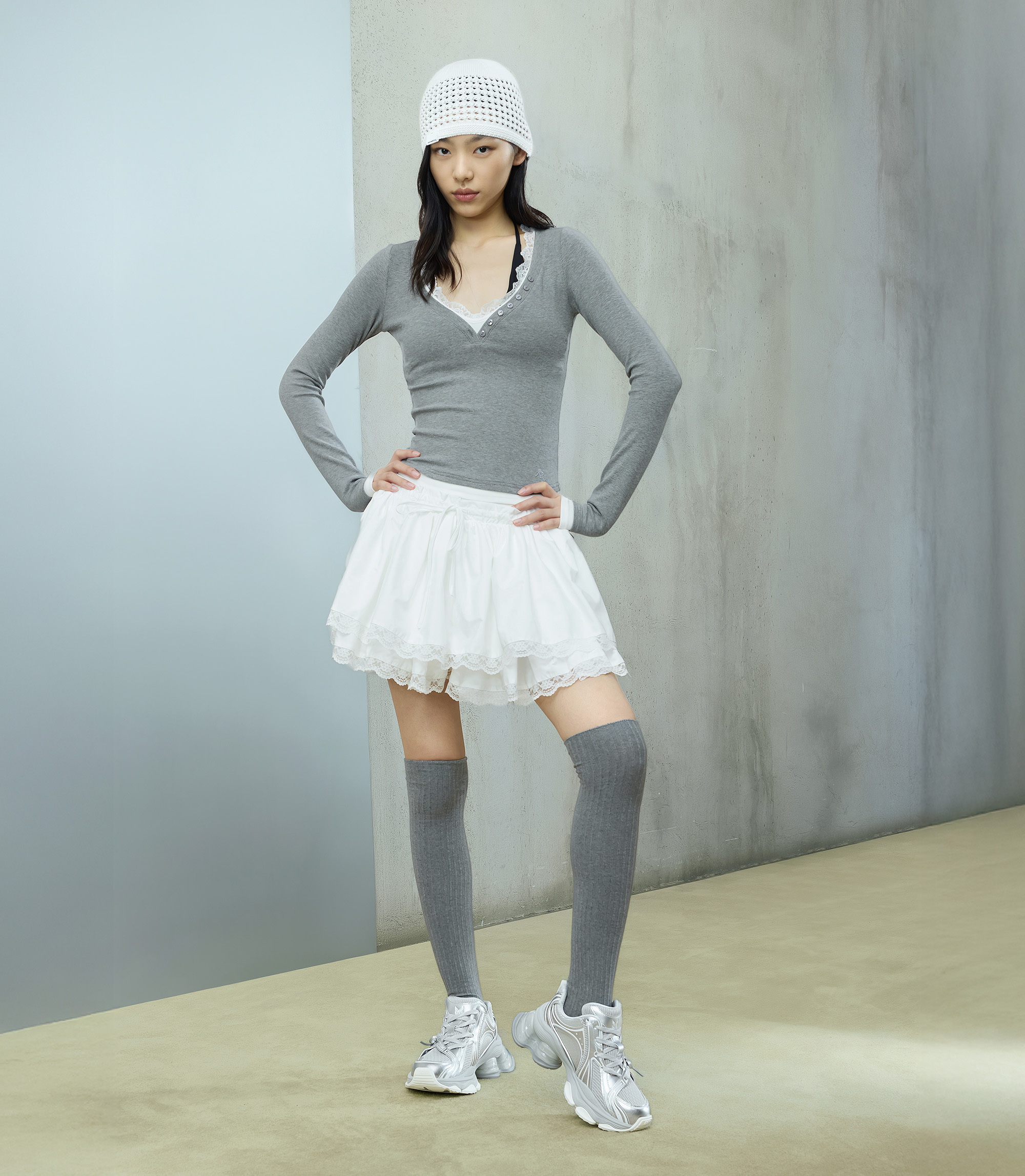 OGR 女款甜品瑪德琳系列老爹鞋｜(銀色)