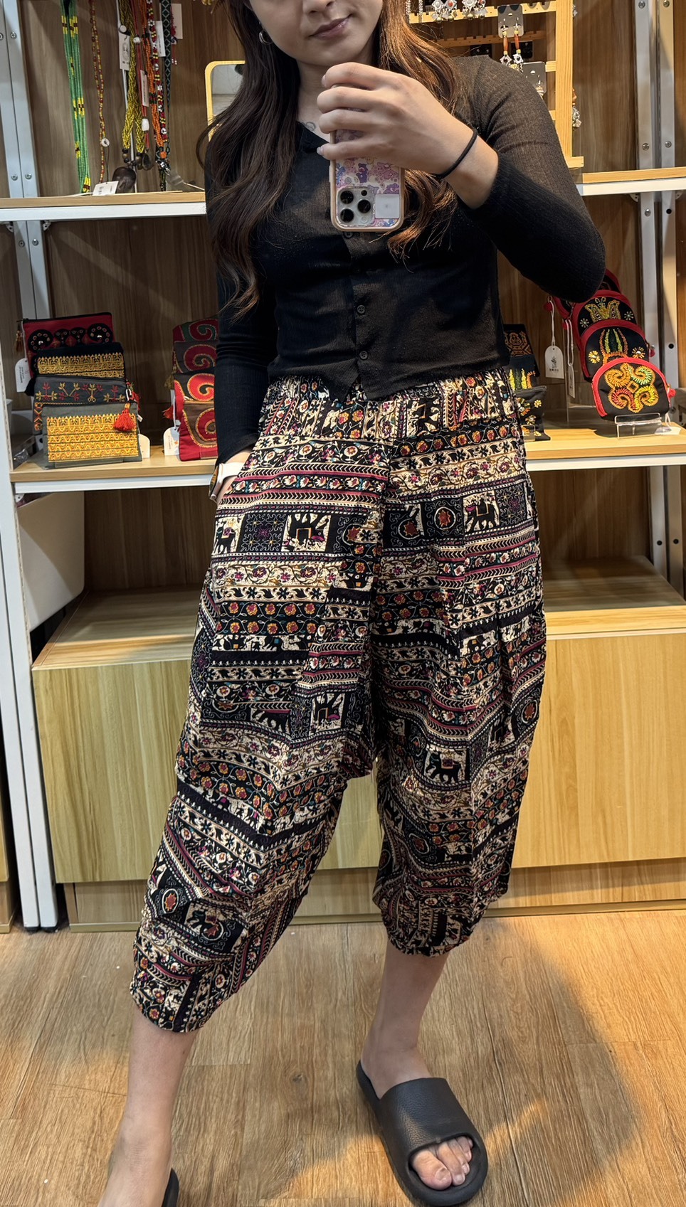 NO.12復古圖騰半身褲