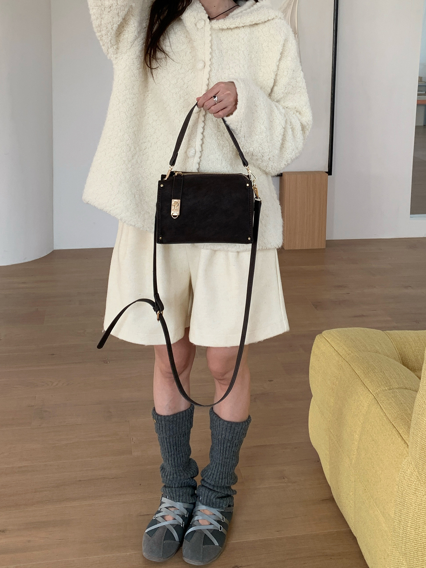 Vintage Mini Square Handheld Crossbody Bag